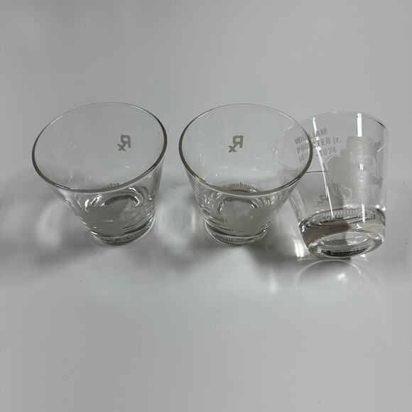 RX Pharmacy William Proctor Jr. Mid Centery Set of 3 Rocks Glasses - Picture 1 of 5